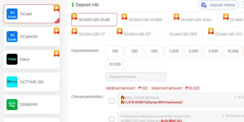 Buenas deposit via GCASH, GCashQR, Maya, GRAPAY, USDT